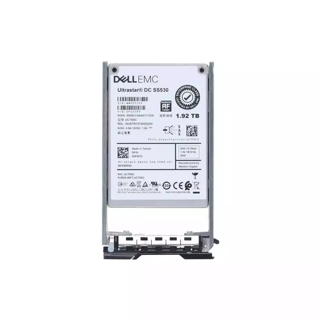Dell DFWY2 1.92TB SAS-12Gbps RI 2.5inch SSD | USED