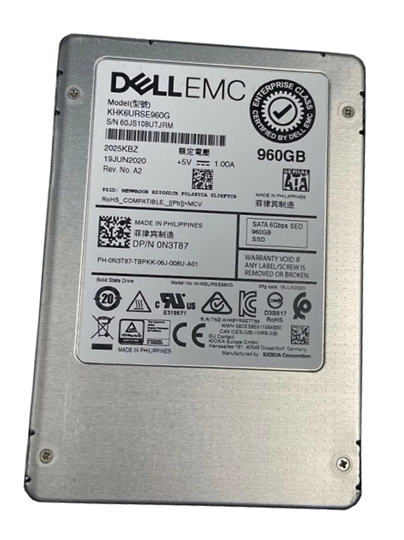 Kioxia HK6-R KHK6URSE960G Read Intensive SSD 960 GB SATA 6Gb/s DELL OEM | USED