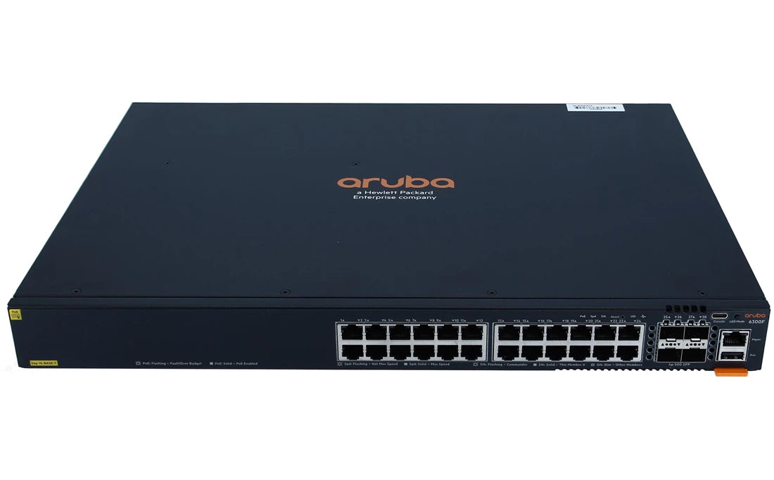 HPE JL666-61001 Aruba 6300F 24p 1GbE Cl4 PoE và 4p SFP56 <tc>công tắc mạng</tc> | ĐÃ QUA SỬ DỤNG
