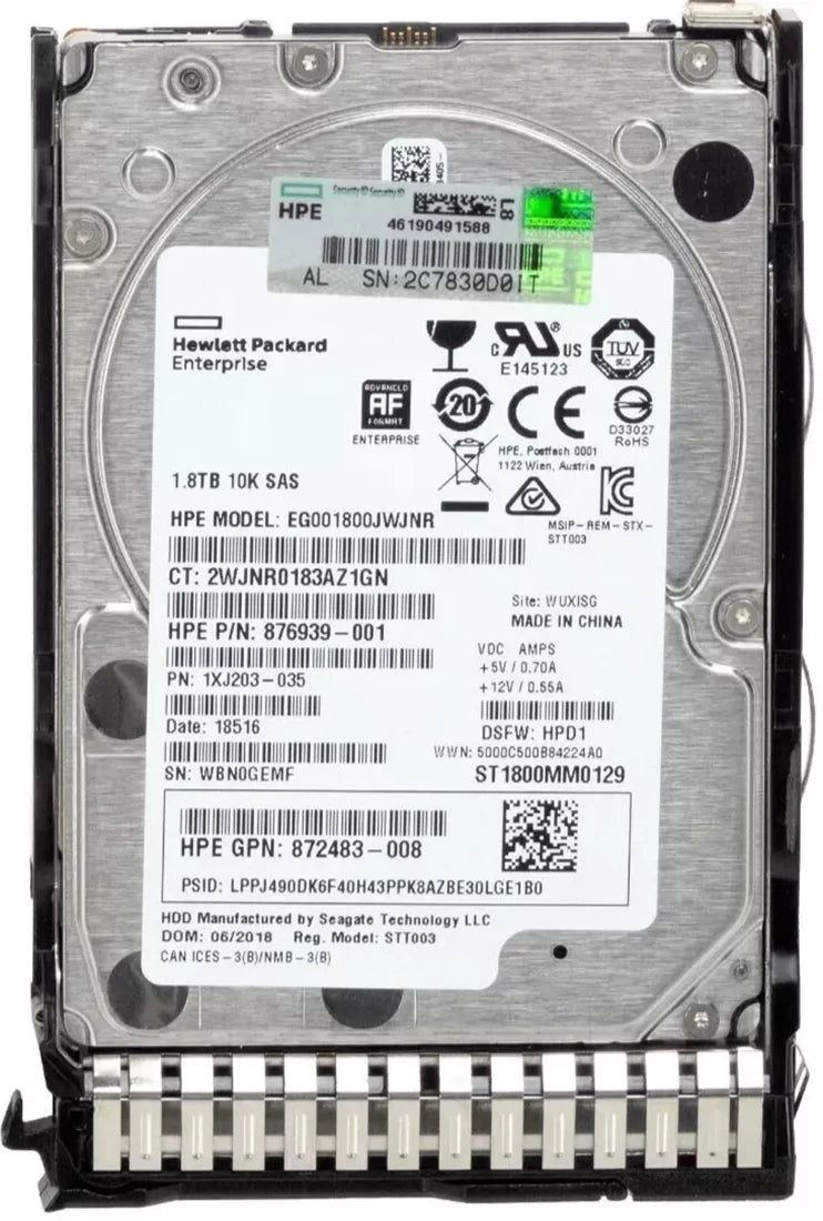 HPE EG001800JWJNR Hard Drive 1.8 TB SAS 12Gb/s | USED Main image