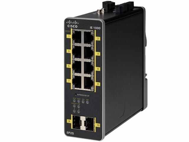 Cisco IE-1000-8P2S-LM Industrial Ethernet 1000 Series Managed Switch | USED