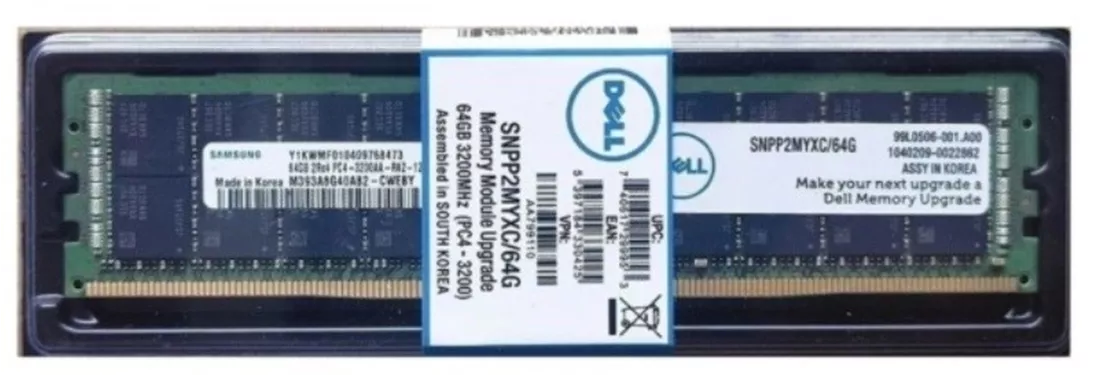 Dell 370-AEVP 64GB PC4-25600 DDR4-3200MT/s 2Rx4 ECC Samsung OEM |真新しい