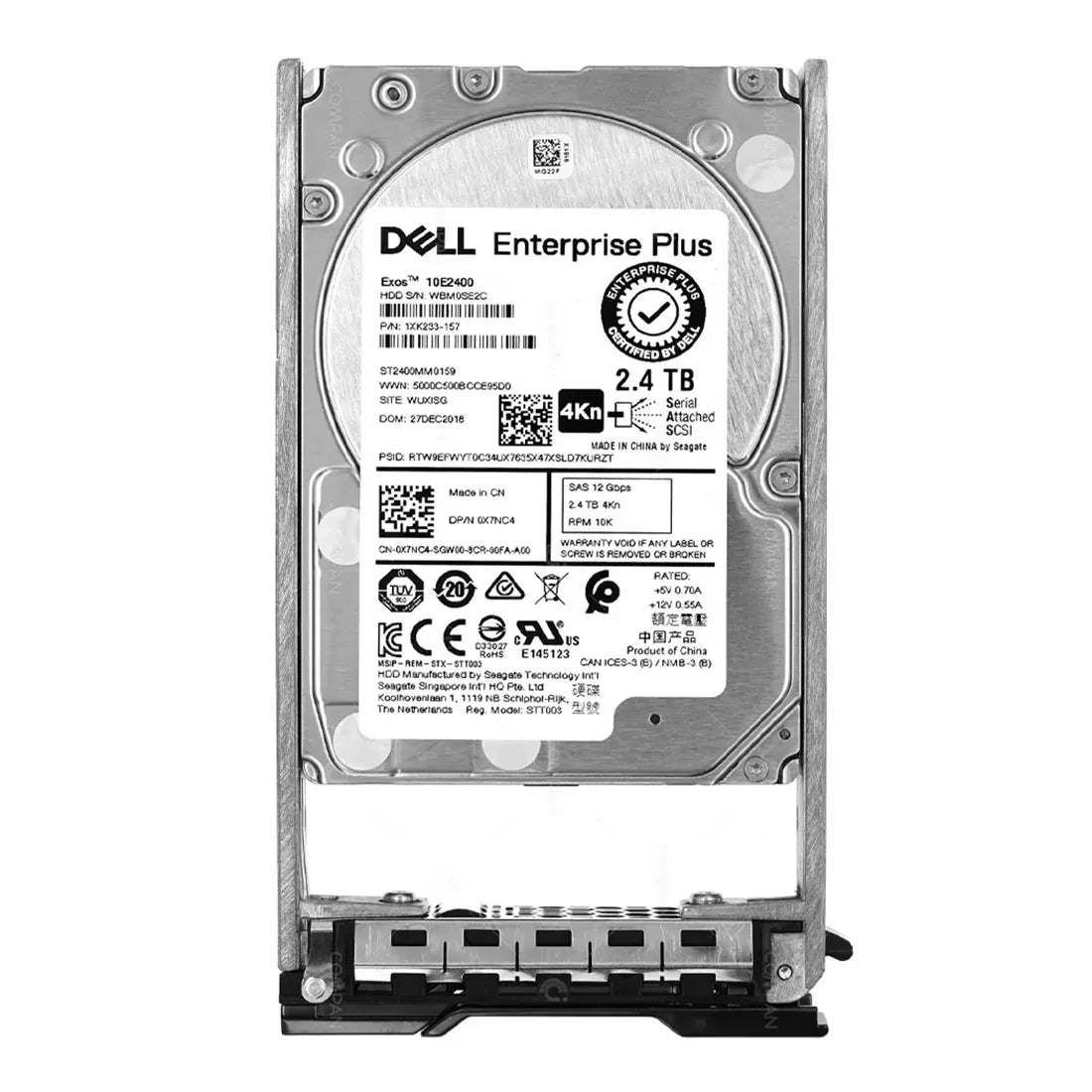 Ổ cứng Dell X7NC4 2.4TB 10K SAS-12Gbps 2.5" Ổ cứng HDD 4KN Enterprise Plus dành cho hệ thống lưu trữ Compellent Storage Array | Đã qua sử dụng Hình ảnh chính