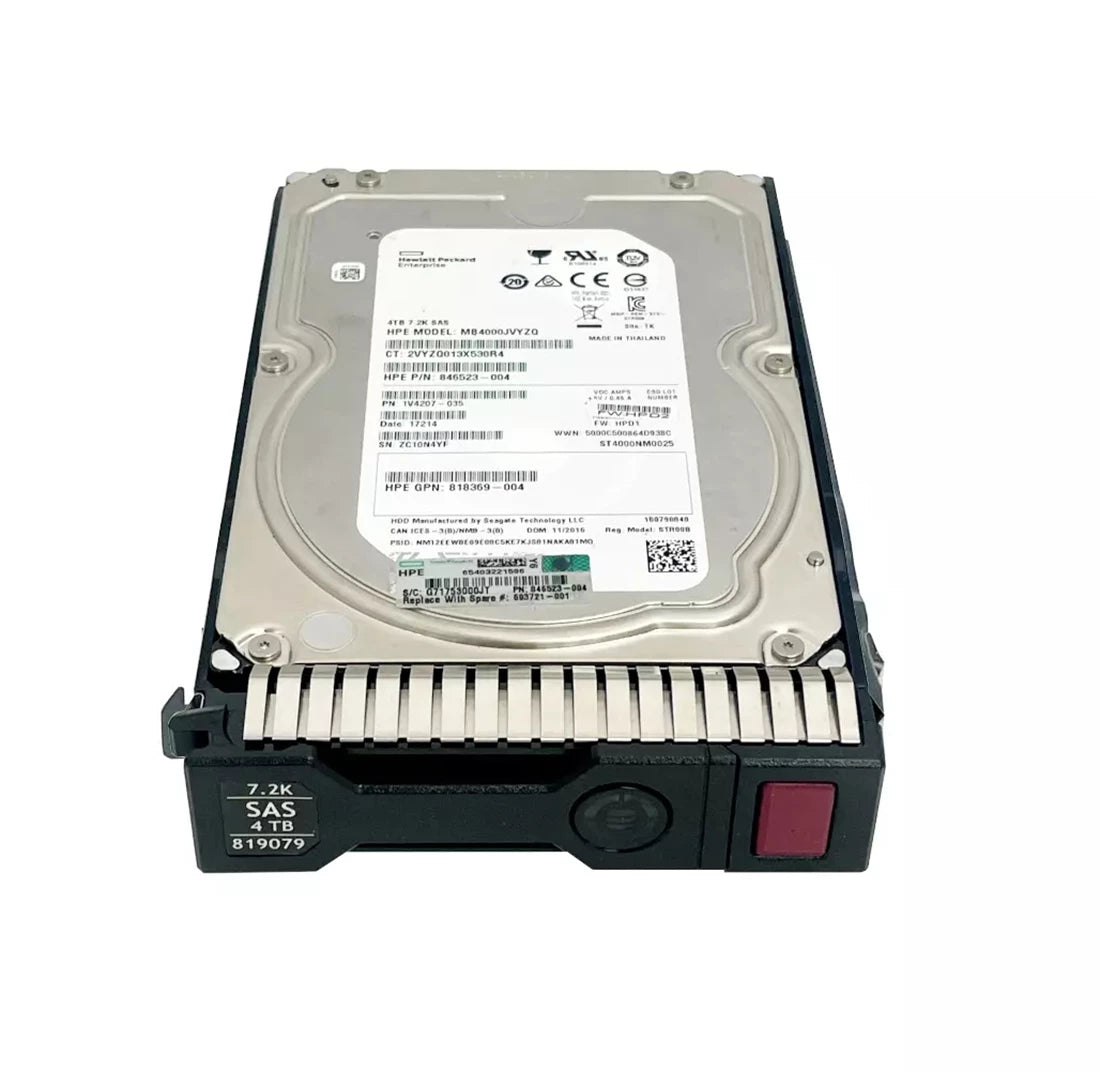 HPE 819079-001 Midline 4TB 7.2k Lff 12G SAS Hdd | USED
