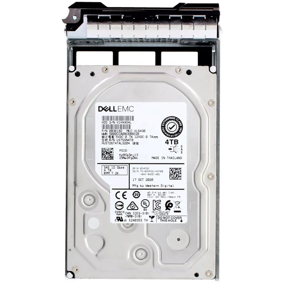 Dell Compellent CHPG2 4TB 7.2K NL SAS 12Gbps 512n 3.5" Hot-Plug Hard Drive | USED