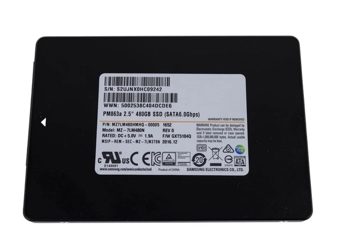 Samsung PM863a MZ-7LM480N - SSD - 480 GB - SATA 6Gb/s | USED