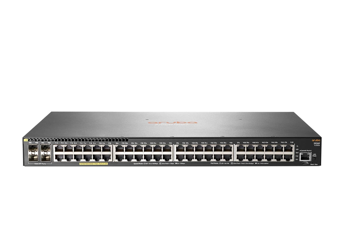 HPE JL262A Aruba 2930F 48G PoE+ 4SFP Switch | USED