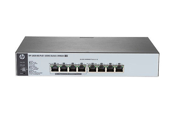 HPE J9982A\#ABA 1820-8G-PoE+ (65W) Switch | USED
