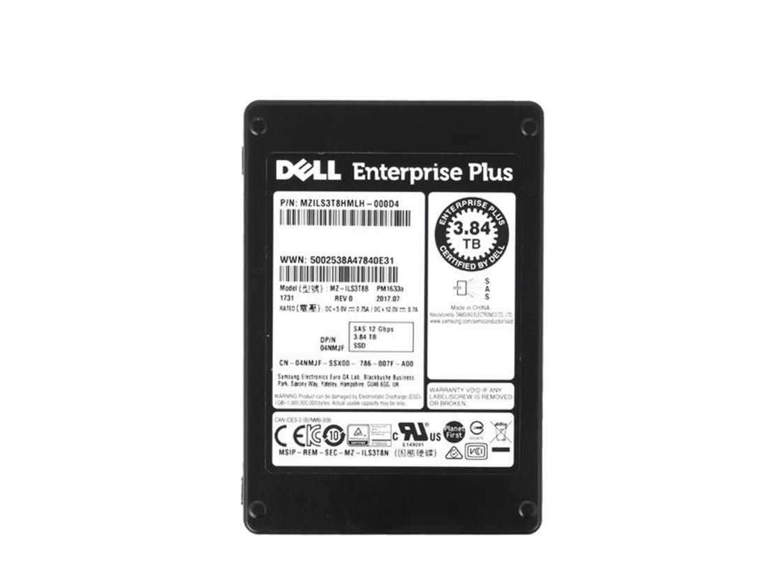 Samsung PM1633a MZILS3T8HMLH-000D4 Read Intensive SSD 3.84 TB SAS 12Gb/s DELL OEM | USED Main image