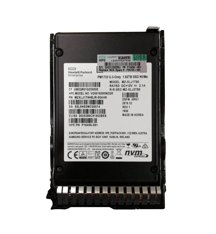 HPE P20735-001 讀取密集型 SSD 1.92 TB Pci Express (NVMe) |用過的 主圖
