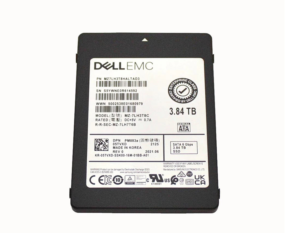 Samsung PM883 MZ7LH3T8HALTAD3 Read Intensive SSD 3.84 TB SATA 6Gb/s DELL OEM | USED