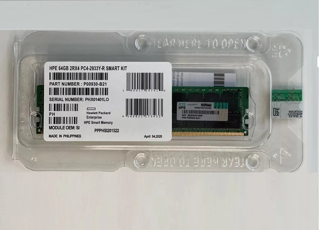 HPE P06192-001 64GB 2Rx4 DDR4 PC4-23400 2933MHz ECC 内存 |新工厂落成