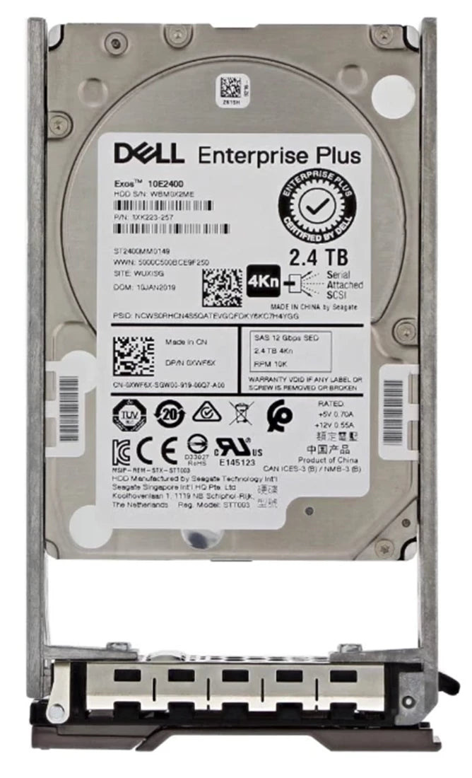 Ổ cứng Dell XWF6X 2.4TB SED 10K SAS-12Gbps 2.5" Ổ cứng HDD 4KN Enterprise Plus dành cho hệ thống lưu trữ Compellent Storage Array | Đã qua sử dụng Hình ảnh chính
