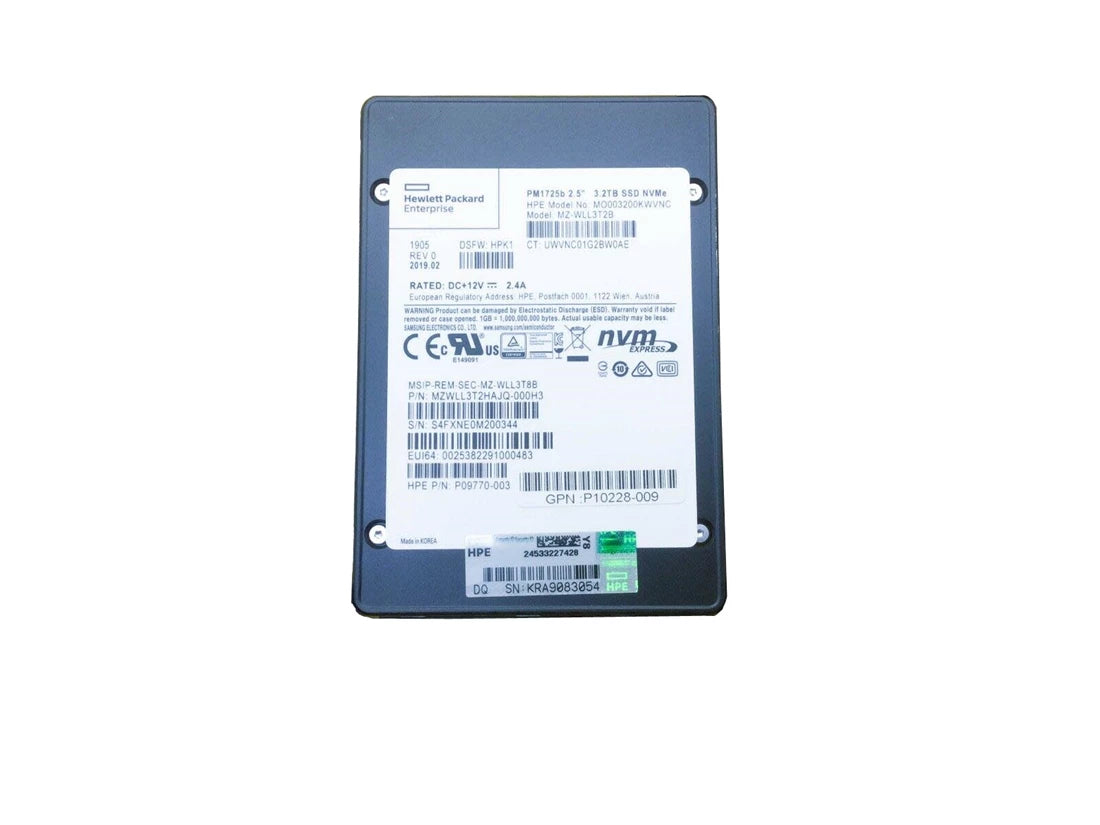 Refurbished | Samsung PM1725b MZWLL3T2HAJQ-000H3 Mixed Use SSD 3.2 TB Pci Express 3.0 x4 (NVMe) HPE OEM Refurbished Main image