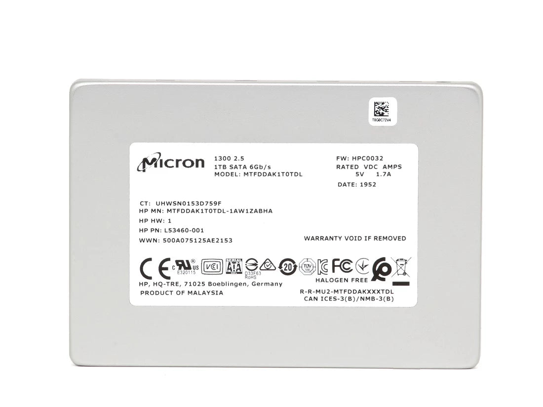 Refurbished | Micron 1300 MTFDDAK1T0TDL SSD 1 TB SATA 6Gb/s HPE OEM Refurbished