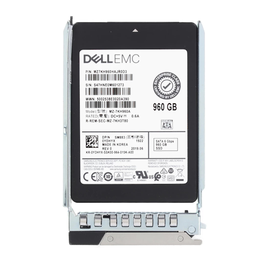 Dell YDHYX 960GB SATA 6Gbps Sử dụng hỗn hợp SSD cắm nóng 2,5 inch 3DWPD Mới | ĐÃ SỬ DỤNG Hình ảnh chính