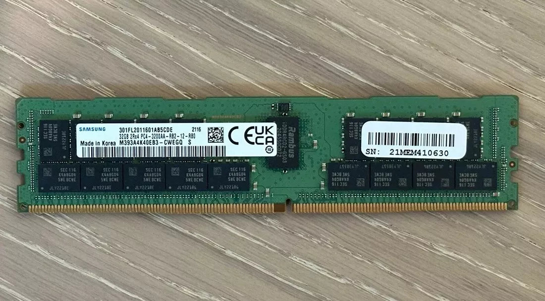 Samsung M393A4K40DB2-CVFBY 32GB PC4-23400 DDR4-2933Mbps 2RX4 ECC Memory | USED Main image