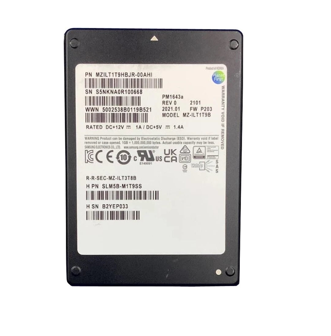 Samsung PM1643a MZ-ILT1T9B SSD 1.92 TB SAS 12Gb/s | USED Main image