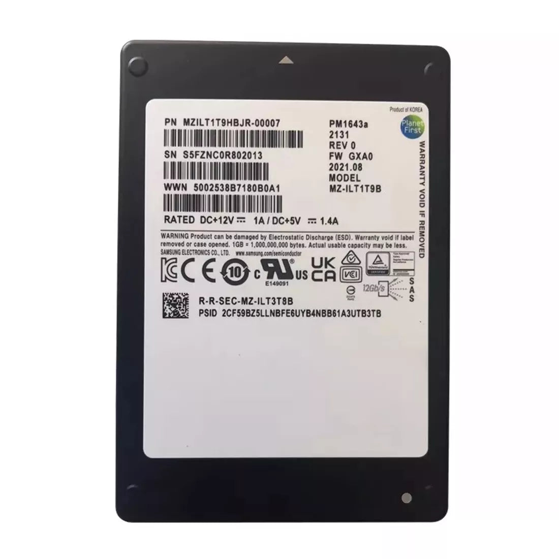 Brand New | Samsung PM1643a MZ-ILT1T9B SSD 1.92 TB SAS 12Gb/s Brand New Image principale