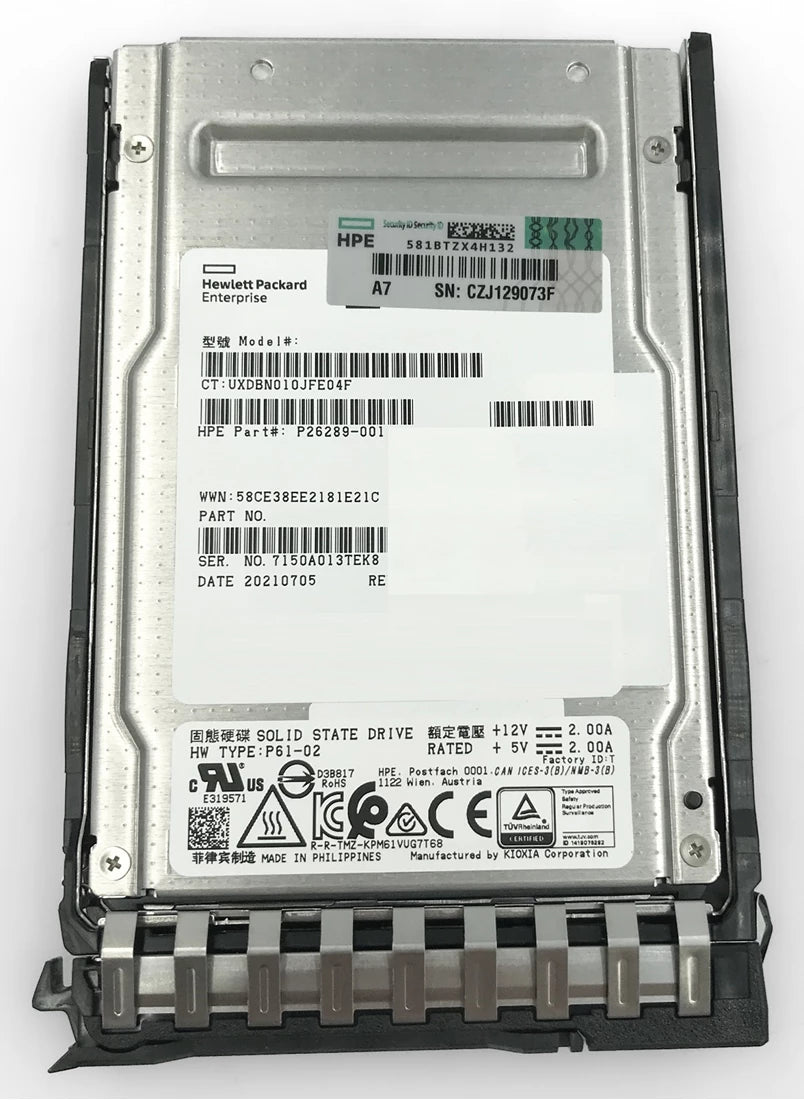 HPE P26289-001 Read Intensive SSD 960 GB SAS 24Gb/s | USED Main image