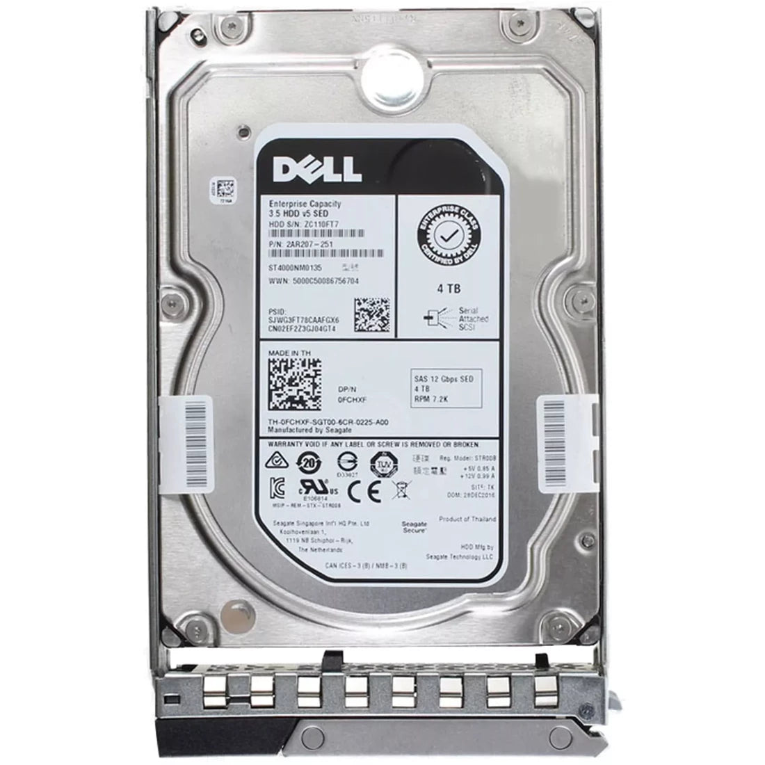 Dell FCHXF SED 4 TB 7,2 K NL SAS 12 Gbit/s 3,5 Zoll Hot-Plug-Festplatte mit Kit | GEBRAUCHT