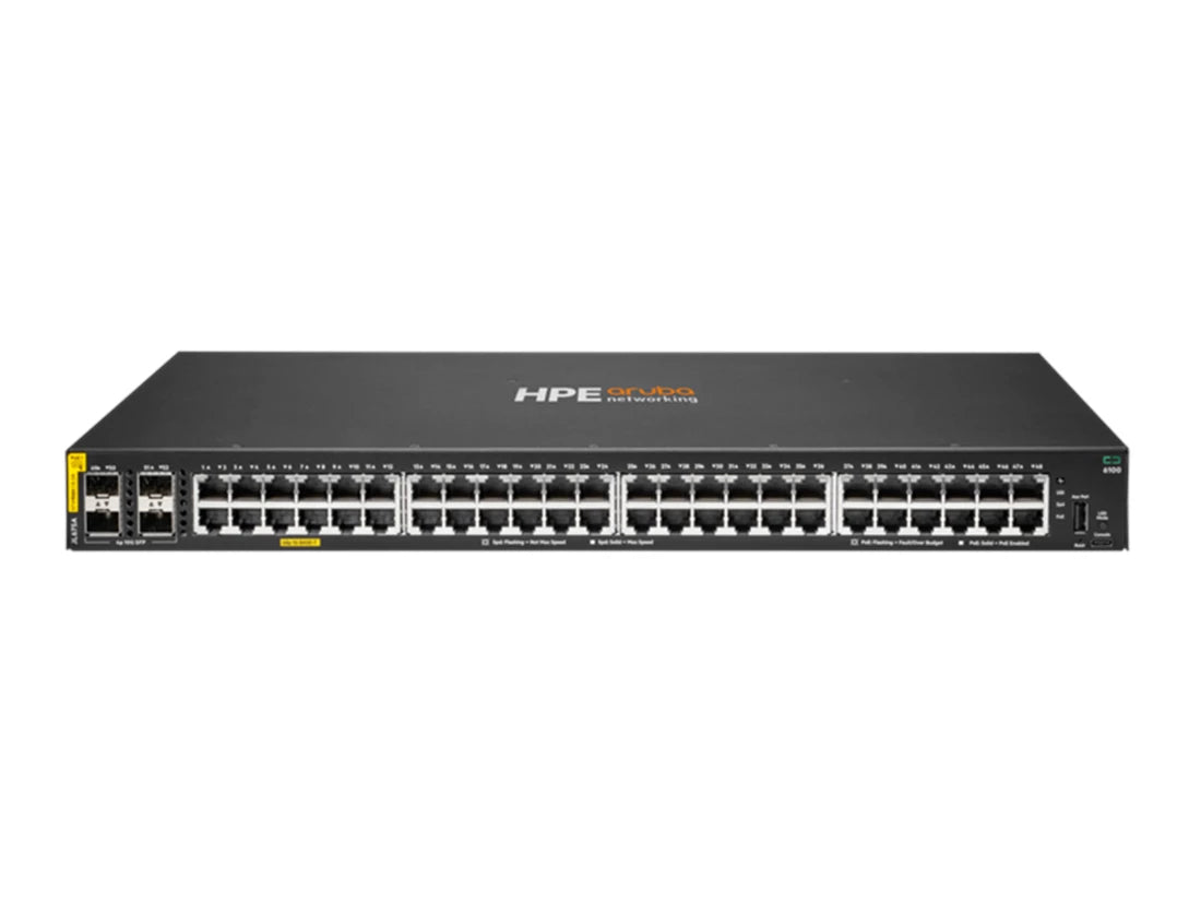 HPE JL675A Aruba 6100 48G Class4 PoE 4SFP+ 370w <tc>công tắc mạng</tc> | ĐÃ QUA SỬ DỤNG