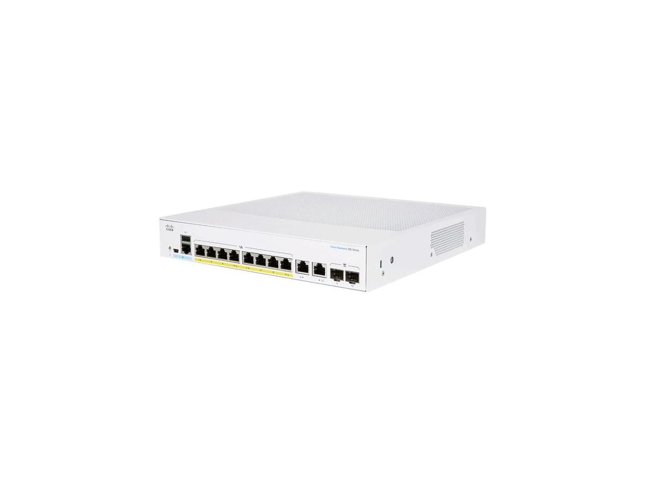 CISCO CBS250-8T-E-2G CBS250 8x GE + 2x GE/SFP COMBO, EXT PS | USED