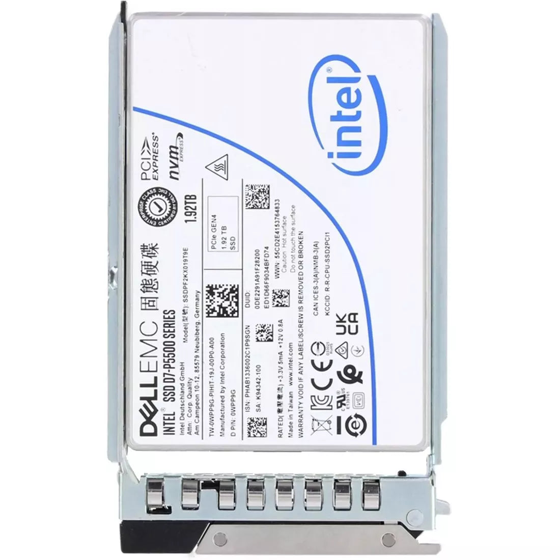Dell WPP9G 1.92TB U.2 NVMe PCIe 4.0 x4 SSD Read Intensive TLC 1DWPD | USED Main image