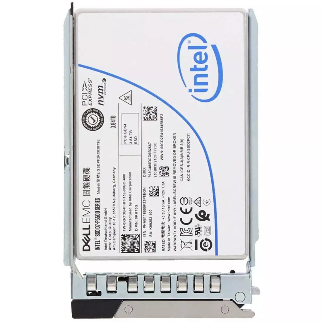 Dell KRT3G 3,84 TB PCIe Gen4 NVMe U.2 SSF RI 1DWPD SSD | GEBRAUCHT Hauptbild