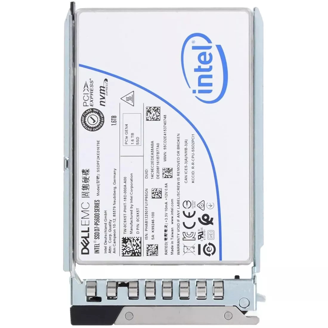 戴爾 C9X5T 1.6TB NVMe PCIe U.2 混合用途 3D3 TLC 2.5 吋 15 mm SSD |用過的 主圖