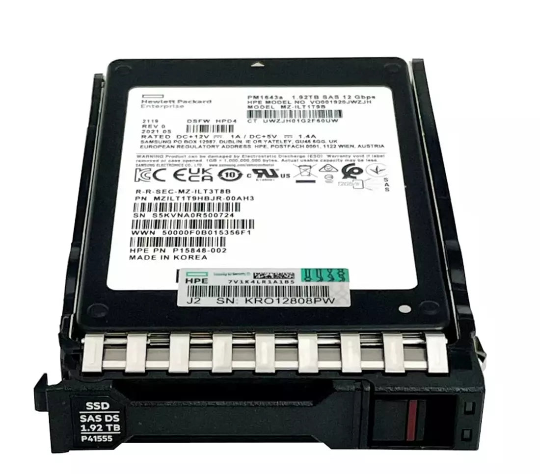 HPE P40557-B21 1.92Tb SAS 12G Sff Tlc 讀取密集型 DS SSD |用過的 主圖