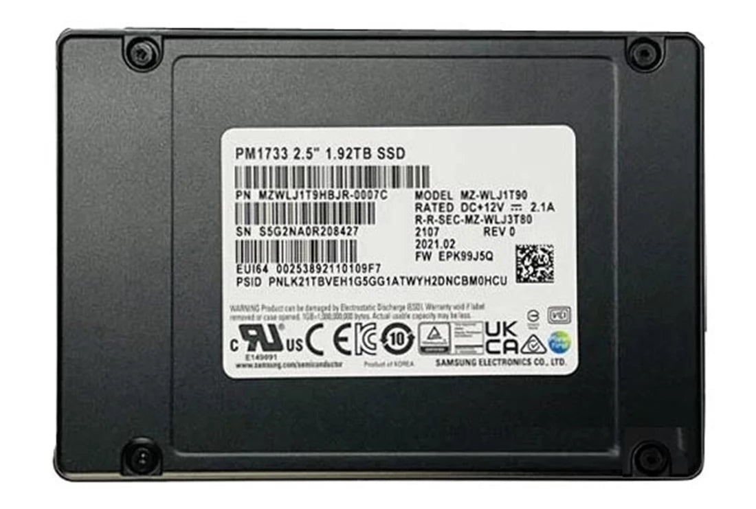 Samsung PM1733 MZWLJ1T9HBJR-0007C SSD 1.92 TB Pci Express 4.0 x4 (NVMe) Brand New | USED Main image