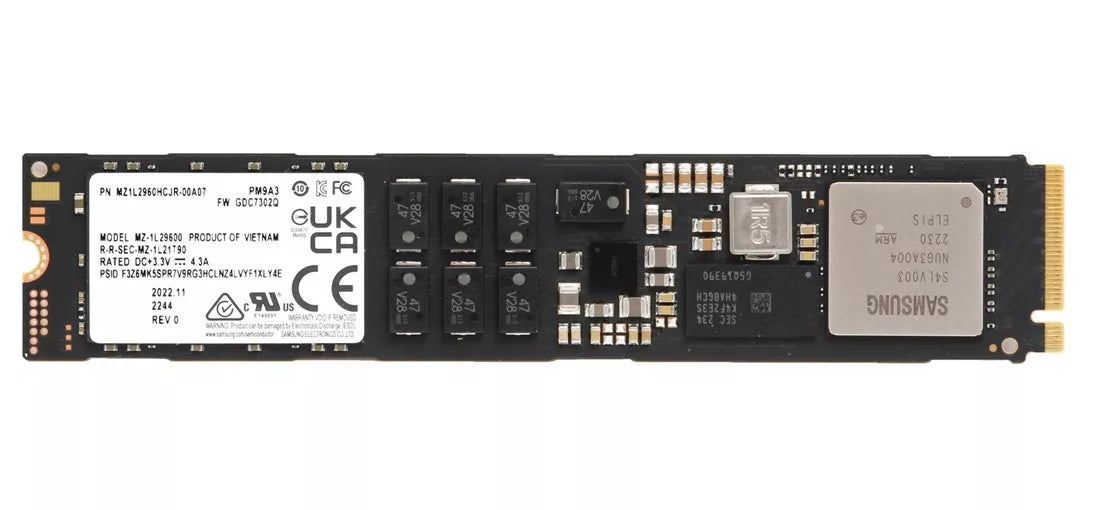 Samsung MZ1L2960HCJR-00B7C PM9A3 960 GB PCI-E Gen4 x4 M.2 SSD | GEBRAUCHT