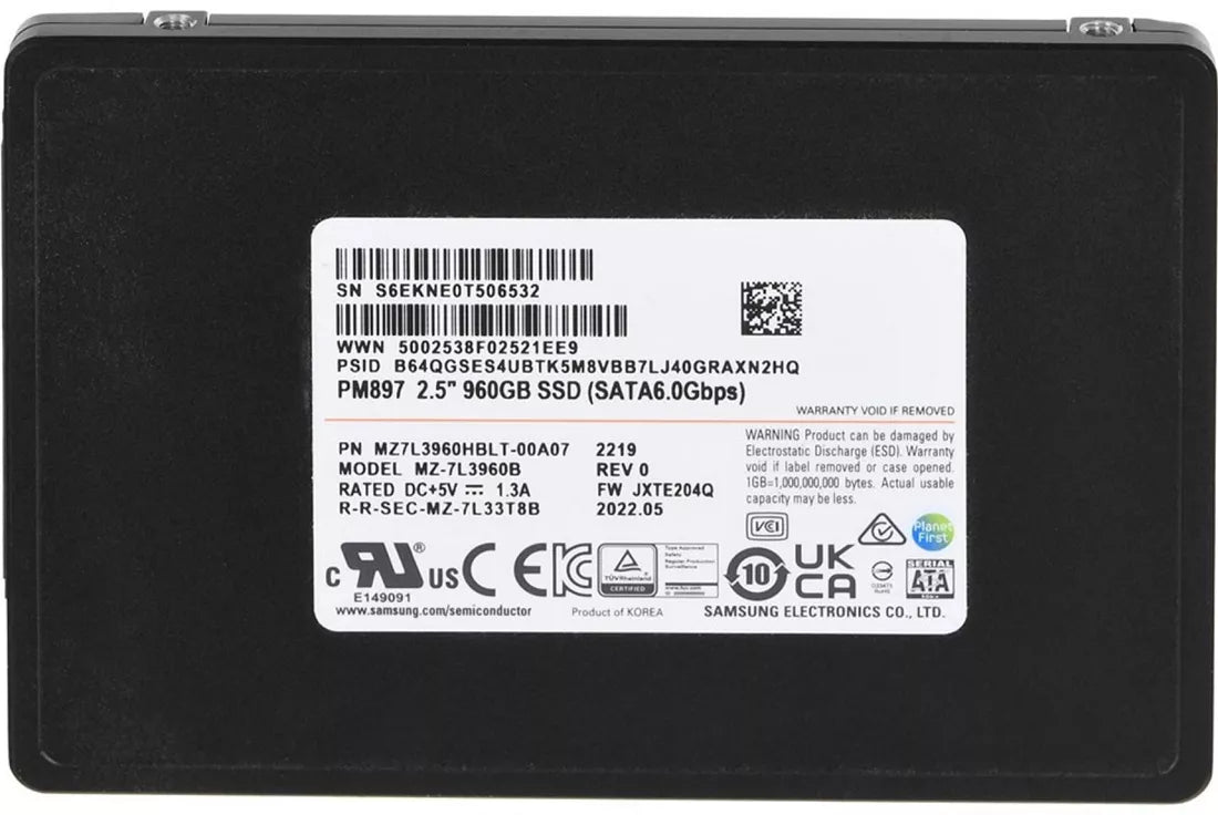Samsung PM897 MZ7L3960HBLT SSD 960 GB SATA 6Gb/s Brand New | USED