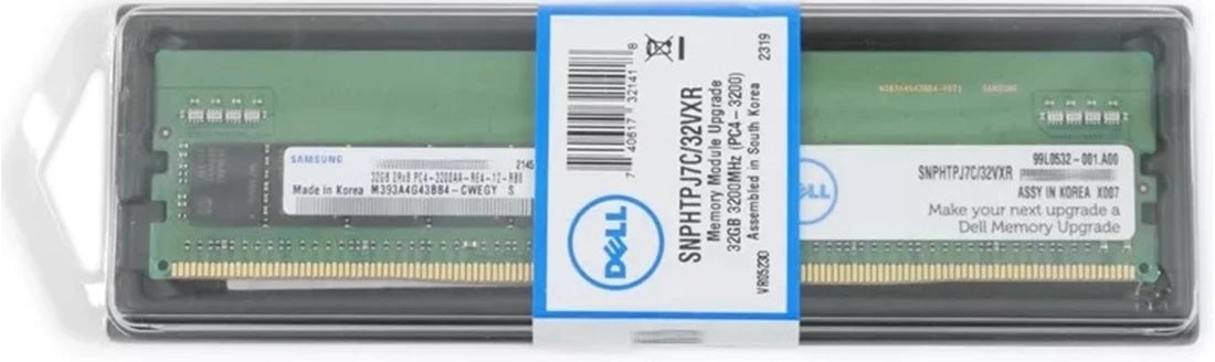 Dell AB663423 32 GB PC4-25600 DDR4-3200MT/s 2Rx8 ECC-Speicher | BRANDNEU