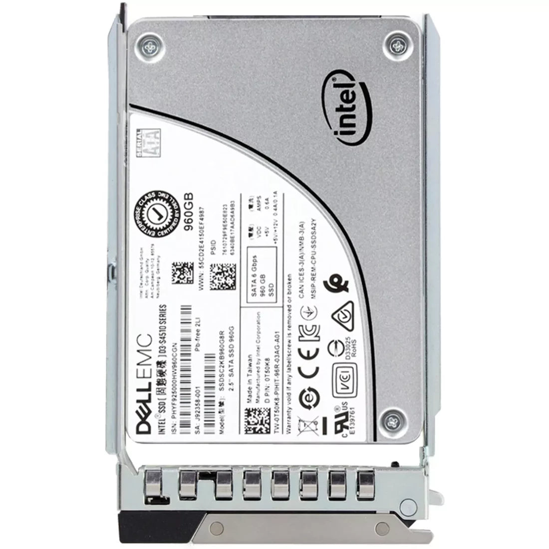 Dell T50K8 960GB SATA-6Gbps Read Intensive 1DWPD 2.5in Hot-Plug SSD New | USED Main image