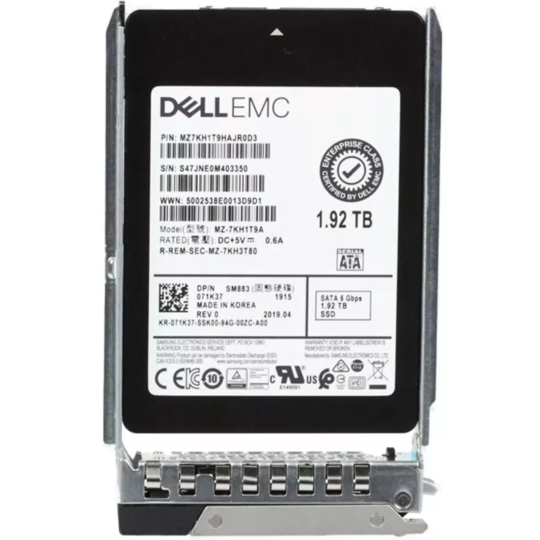 Dell 071K37 1.92TB SATA-6Gbps Mixed Use 3DWPD 2.5-Inch Hot Plug SSD New | BRAND NEW Main image
