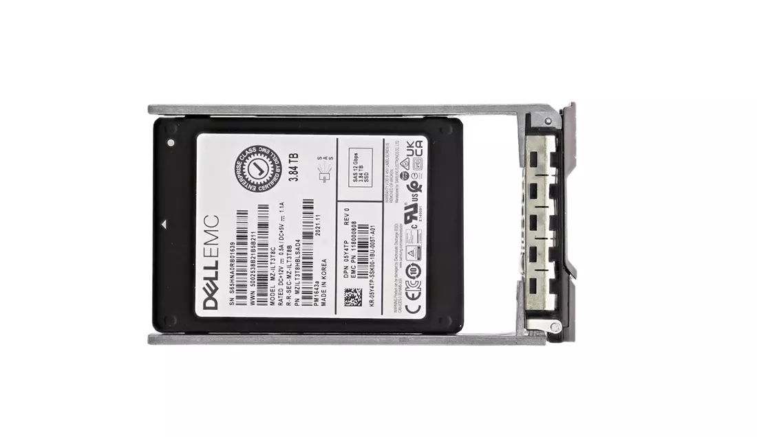 戴爾 5Y4TP 3.84TB SAS 12Gbps 2.5 吋讀取密集型 SSD，附托盤，適用於 Compellent |使用過的 主圖