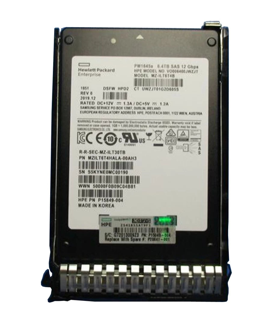HPE PM1645a P15849-004 混合用途 SSD 6.4 TB SAS 12Gb/s 全新 F/s |用过的 主图