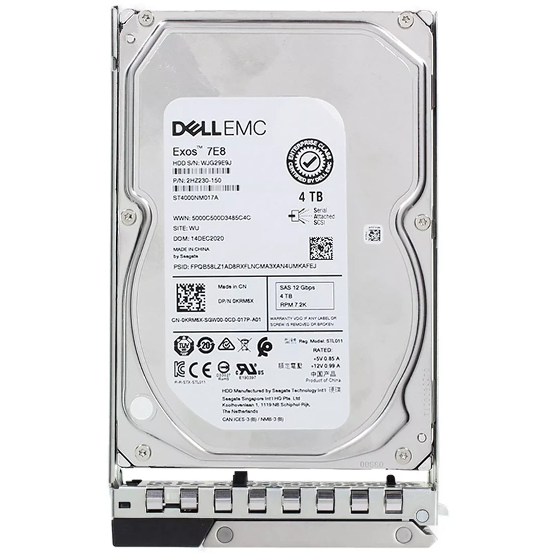 Dell KRM6X 4TB 7.2K NL SAS-12Gbps 512n 3.5" Hot-Plug Hard Drive with Tray | USED