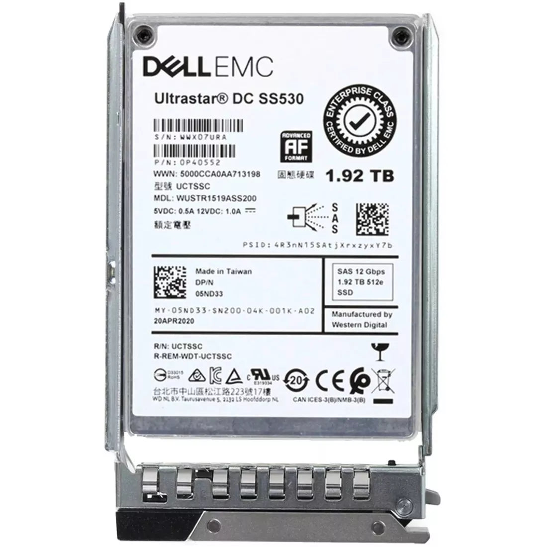 Dell 5ND33 1,92 TB SAS-12 Gbit/s leseintensive 1DWPD 2,5-Zoll-SSD | GEBRAUCHT