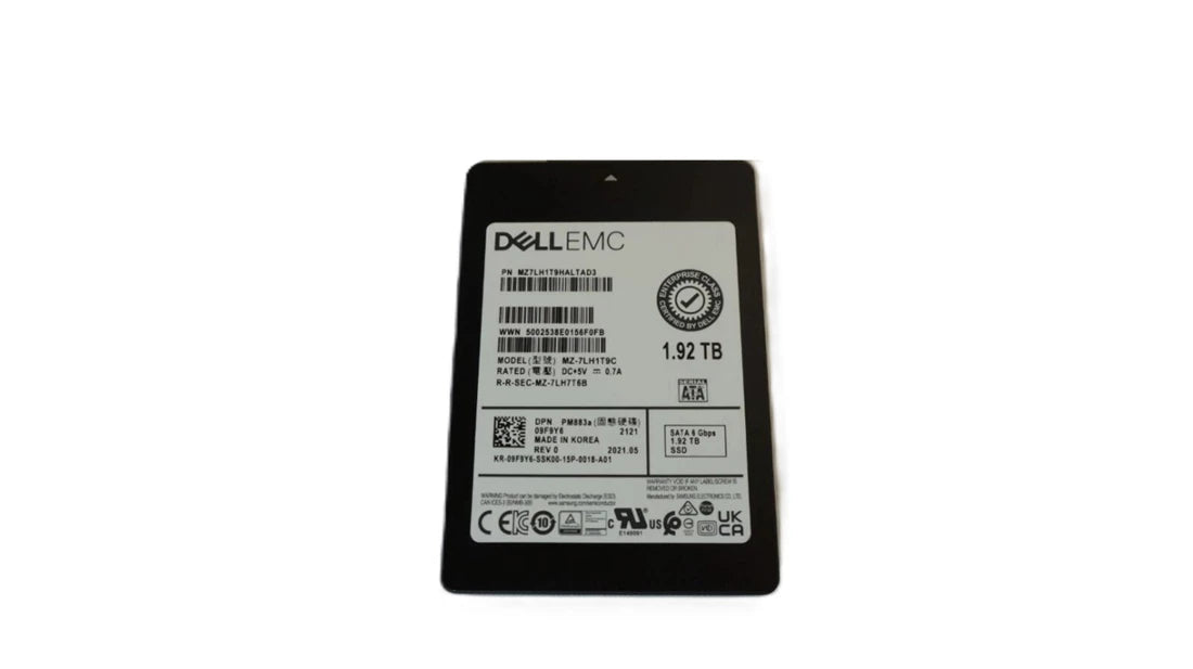 삼성 PM883a MZ-7LH1T9C 읽기 집약적 SSD 1.92TB SATA 6Gb/s DELL OEM | 사용된