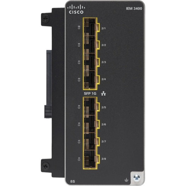 Cisco IEM-3400-8S Catalyst IE3400 Rugged Industrial Ethernet <tc>Switch</tc> Erweitertes Modul | GEBRAUCHT Hauptbild