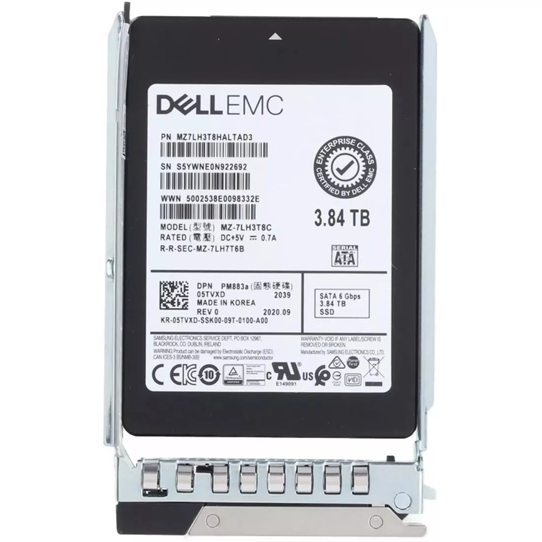 Dell 5TVXD 3.84Tb SATA 6Gbps 2.5Inch Read Intensive 1DWPD Hot-Plug SSD | BRAND NEW Main image