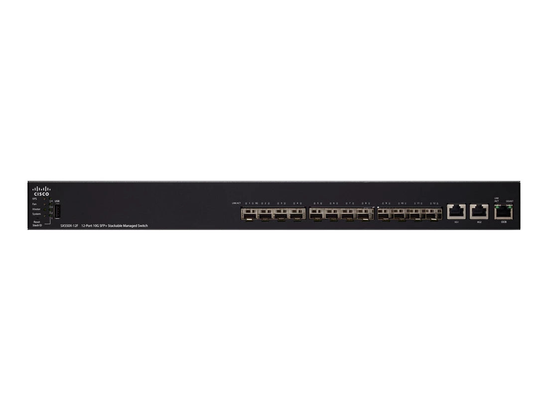Cisco SX550X-12F-K9 12ポート 10G SFP+ スタッカブル マネージド <tc>ネットワークスイッチ</tc> 中古品