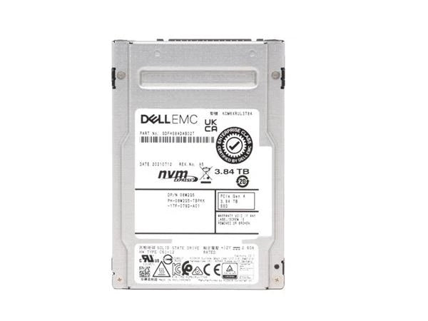 Kioxia CM6-R KCM6XRUL3T84 讀取密集型 SSD 3.84 TB PCIe 4.0 (NVMe) 戴爾 OEM |用過的
