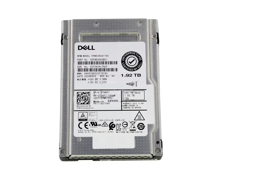 Kioxia RM5 KRM5XRUG1T92 SSD à lecture intensive 1,92 To SAS 12 Gb/s DELL OEM | UTILISÉ