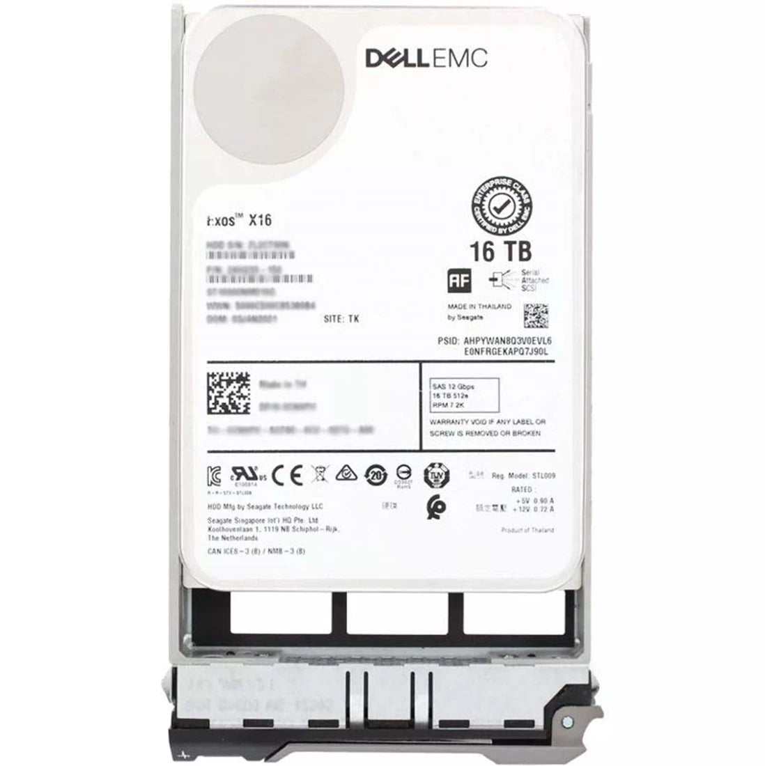 Ổ cứng cắm nóng Dell 4N7V0 16TB 7.2K RPM SAS-12Gbps 512e 3.5in có khay | ĐÃ SỬ DỤNG