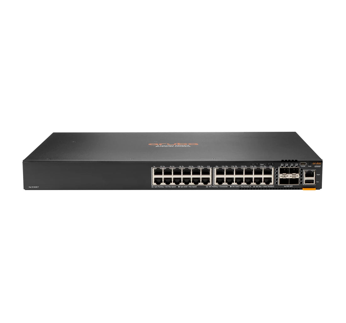 HPE JL668A Aruba 6300F 24-port 1GbE and 4-port SFP56 Switch NEW | USED