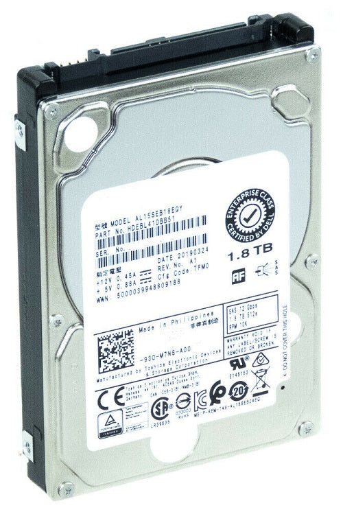 Refurbished | Toshiba AL15SEB18EQY 1.8TB 10000RPM SAS-12GBPS 2.5inch Enterprise Internal HDD